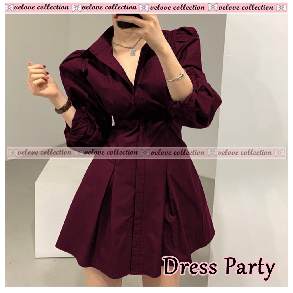 Basic id fashion Dres wanita party korean dres wanita  formal