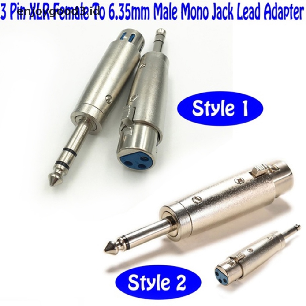 Adapter Kabel Audio 3 Pin Xlr Female To 1 / 4 6.35mm Stereo Male Plug Trs Untuk Mic