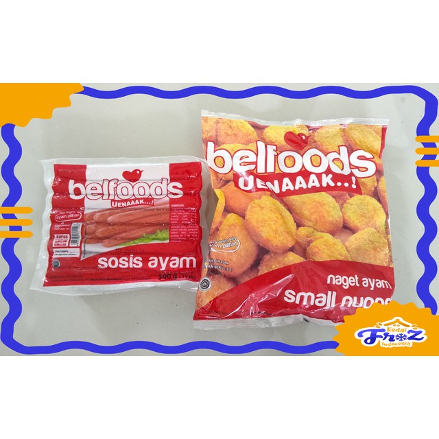 

Promo Paket Hemat Sosis Ayam Belfoods 500 gr & Small Nugget Ayam Belfoods 500 gr