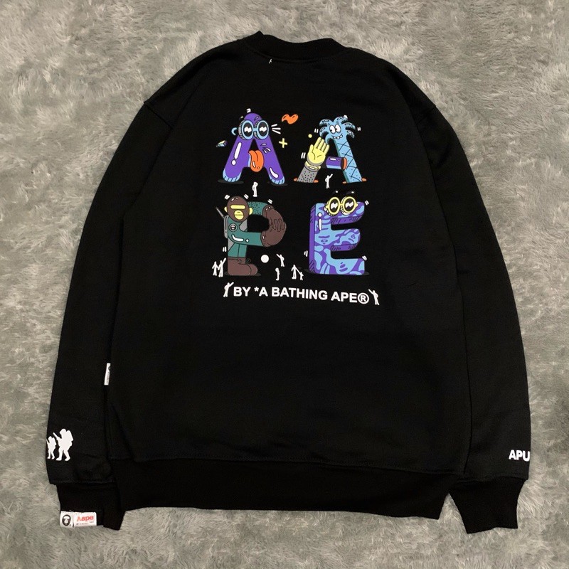 Sweater Crewneck Bape Aape X Steve Harrington FullTag &amp; Lebel