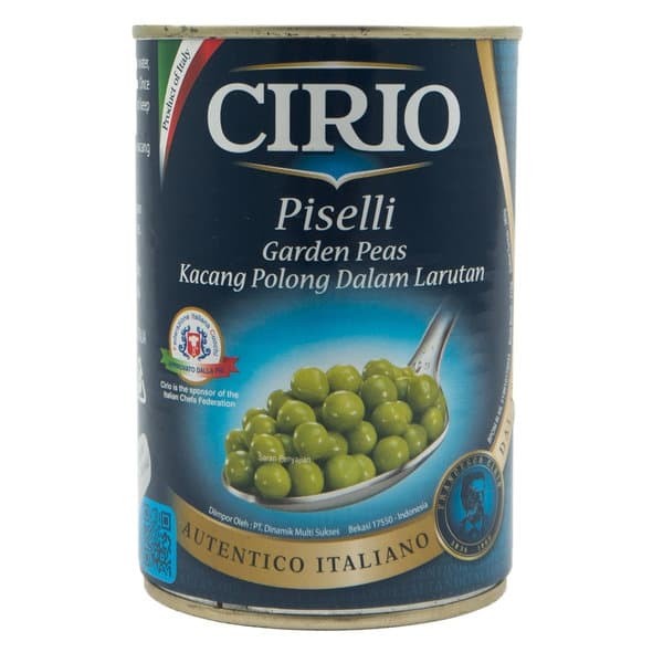 Cirio Piselli Garden Peas 410 gr | Kacang Polong Kalengan