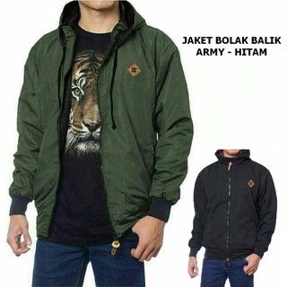  Jaket  polos zipper hoodie M L XL XXL hijau  botol  pria 