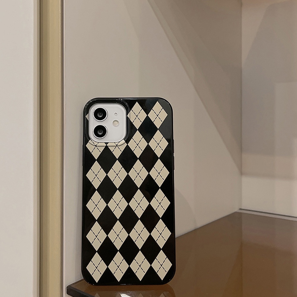 Soft Case TPU Ultra Tipis Motif Papan Catur Retro Untuk IPhone 14 13 12 11 Pro Max XR 7 8 Plus