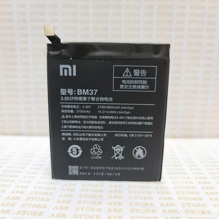 Batre Baterai Battery Xiaomi Mi 5s Plus | Xiomi Mi5s+ BM37 Original