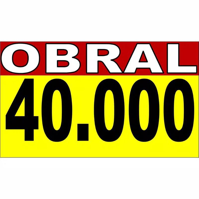 

Kertas Obral Harga Request Custom Tulisan Harga Bandrol Nominal