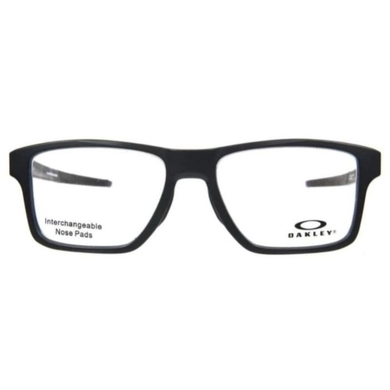 Kacamata Frame Pria Original Oakley CHAMFER Squared OX8143- S52 Satin Black - Model Casual Sporty