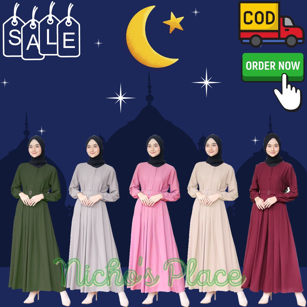 gamis modern terbaru 2021 gamis remaja sarah maxy
