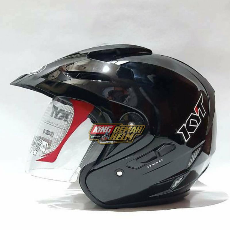 HELM KYT VENOM RR BLACK METALIK HELM DOUBLE VISOR ORIGINAL KYT