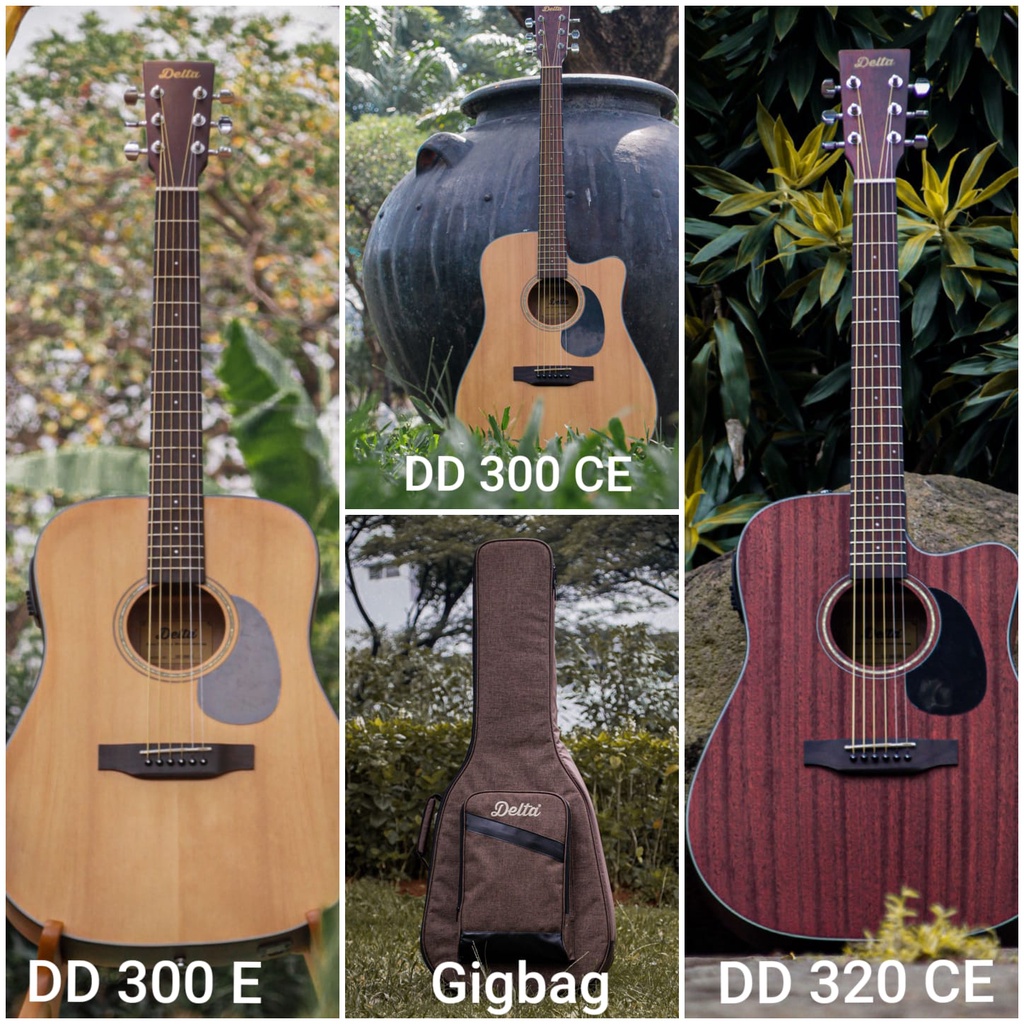 GITAR DELTA DD300E DD300CE DD320CE Solid Top Acoustic Guitar