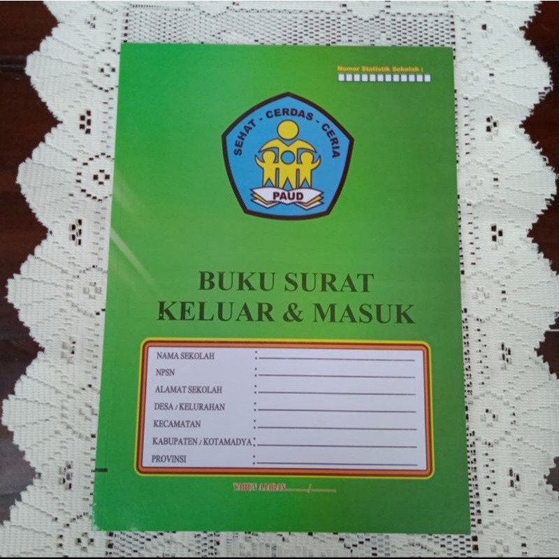 Buku Surat Keluar-Masuk TK/Paud (Buku Administrasi Guru TK/Paud)