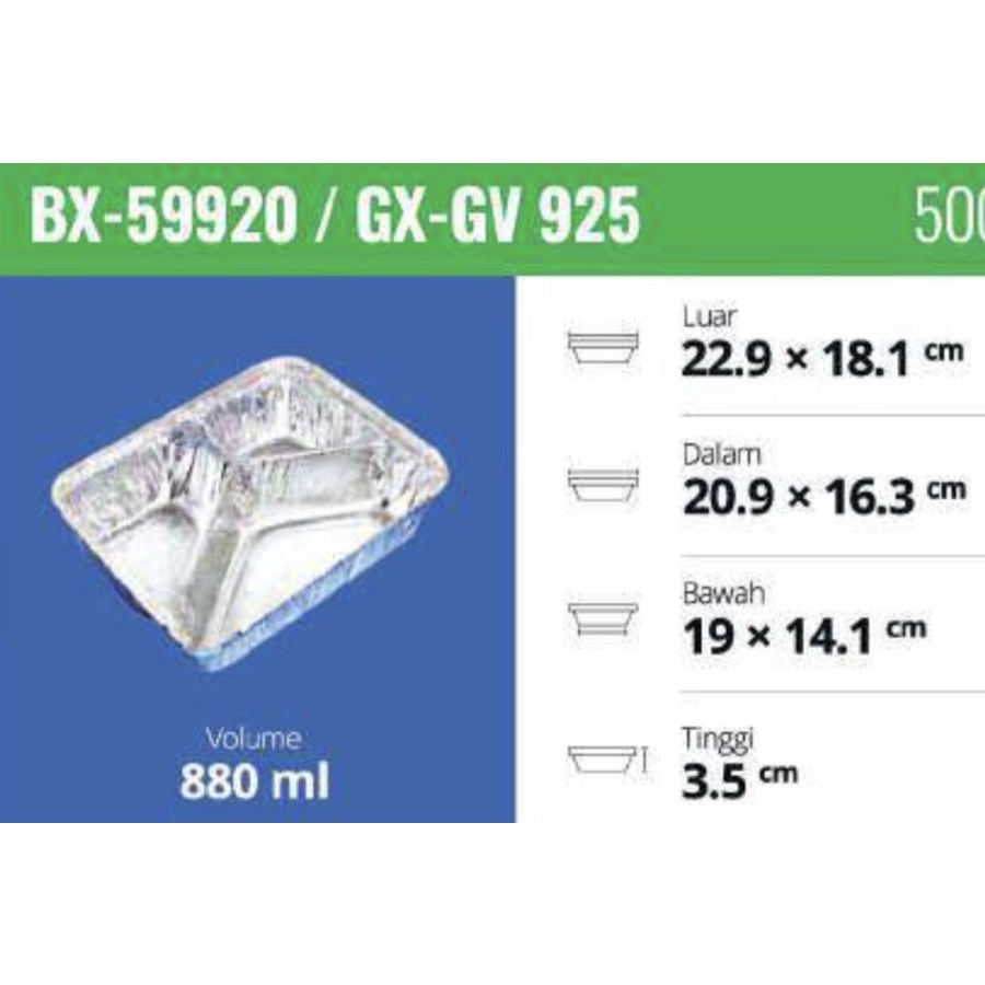 BX 59920 / Aluminium Tray