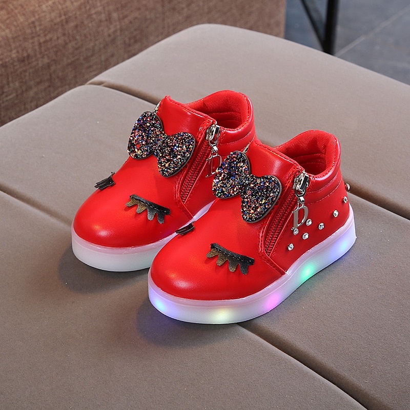 Sepatu Anak Perempuan  Cute / Sepatu Anak Perempuan LED / Sepatu Anak Perempuan Nyala/ Sepatu Anak Perampuan Cwek Lampu Warna Warni / Sepatu Sneaker Anak