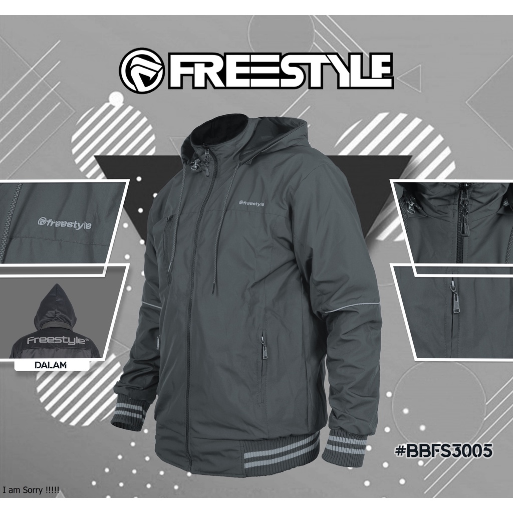 Freestyle Jaket Bolak Balik Pria Wanita BB Outerwear Jaket Pria Sporty Running Waterproof Windproof-1