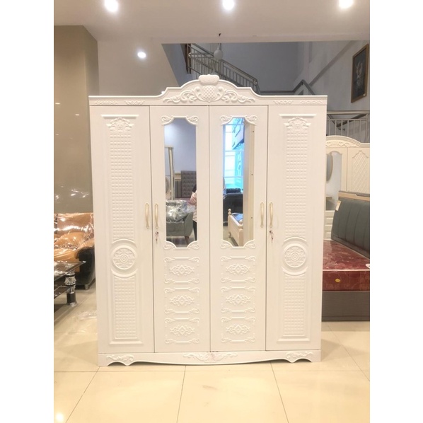 lemari pakaian baju impor besi mewah minimalis klasik putih anti rayap anti banjir makassar murah