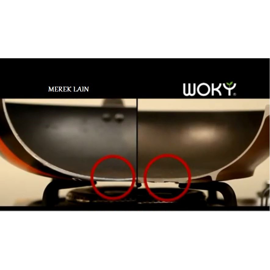 WOKY WAJAN PENGGORENGAN WOK PAN 32CM / PENGGORENGAN ANTI LENGKET  / WOK PAN ANTI LENGKET 32CM