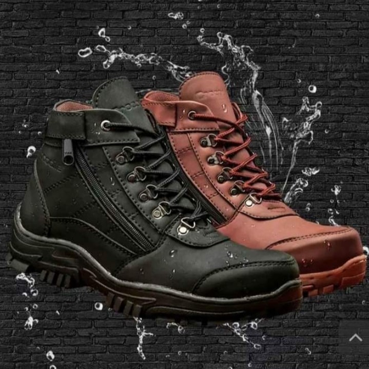 sepatu pria boots crocodile morisey safety boot tali sleting original