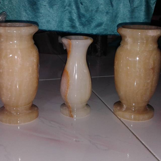 Vas onyx 3 biji bahan onyx Tulungagung