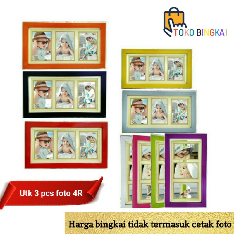 Bingkai Foto 4r Isi 3 Frame Foto 4r Isi 3 Bingkai Foto Minimalis Bingkai Foto Keluarga Shopee Indonesia