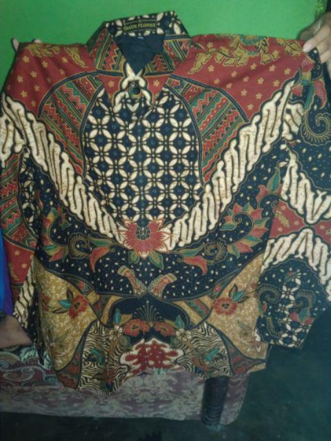 Setyo Prabu Sogan Kemeja Batik Pria Full Furing Solo Katun Primisima Batik Cabut Seragaman