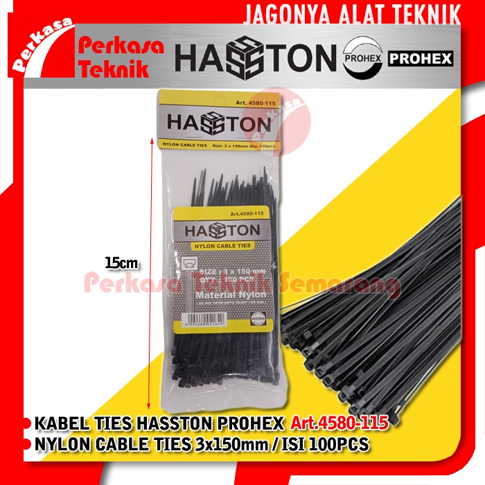 

HASSTON 4580-115 Kabel Ties 3x150mm Pengikat Nylon Cable Tie
