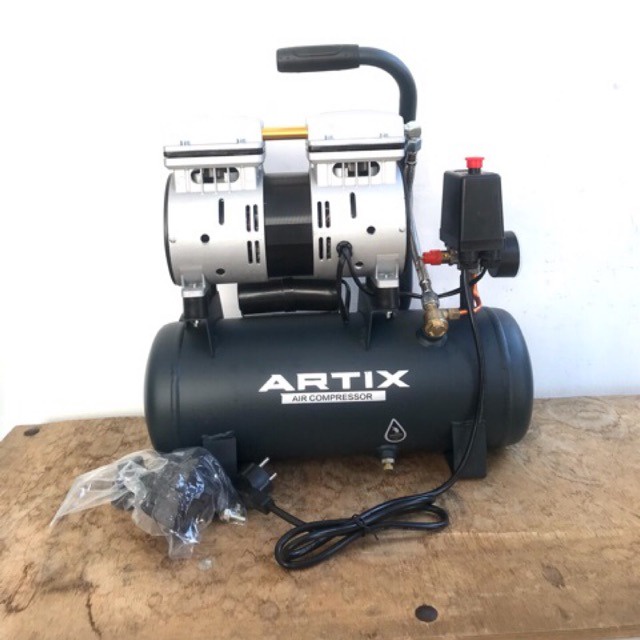 Kompresor Artix Tanpa Oli Oiless Air Compressor 0.75HP 9 Liter