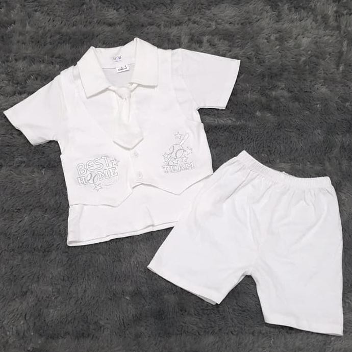 Special Baju Anak Bayi Laki-Laki Jas Putih Pesta/Kondangan/Baptis Hot