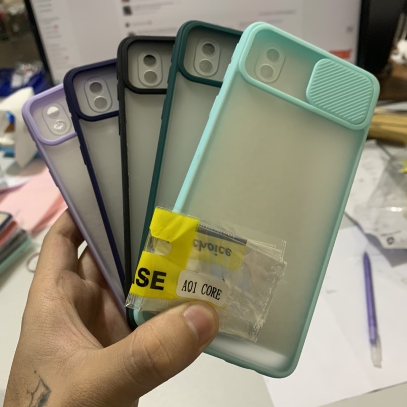 Sleding Case Samsung Galaxy A01 Core - Slide Protection Camera Matte Candy - CA