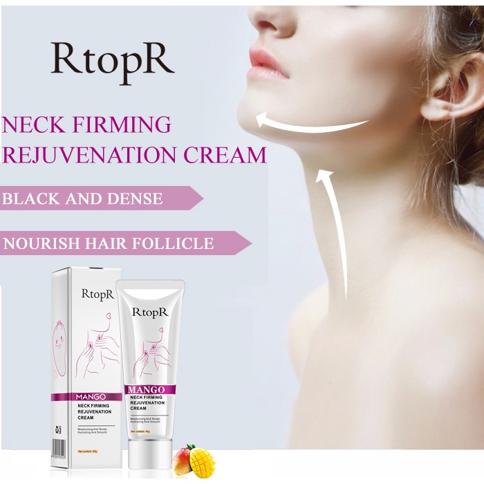 RtopR Mango Neck Firming Rejuvenation Cream Anti Wrinkle Remove Neck Mask Nourishing Whitening Mild Peeling Beauty Neck Care 40g