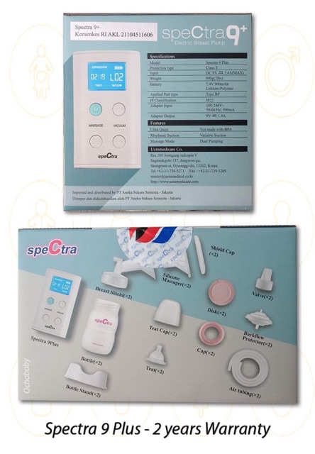 Makassar - SPECTRA Hospital Grade Breast Pump 9 Plus / 9+ Garansi Resmi 2 Tahun