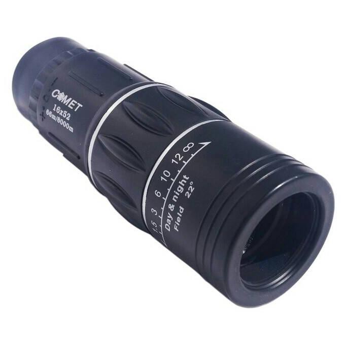 Teropong Satu Mata comet 16x52 66m/800m Hitam (Monocular/Telescope)