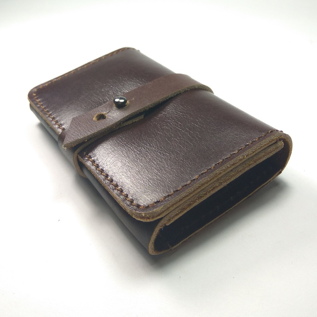 card holder | wallet dompet kartu muat banyak kulit asli warna coklat