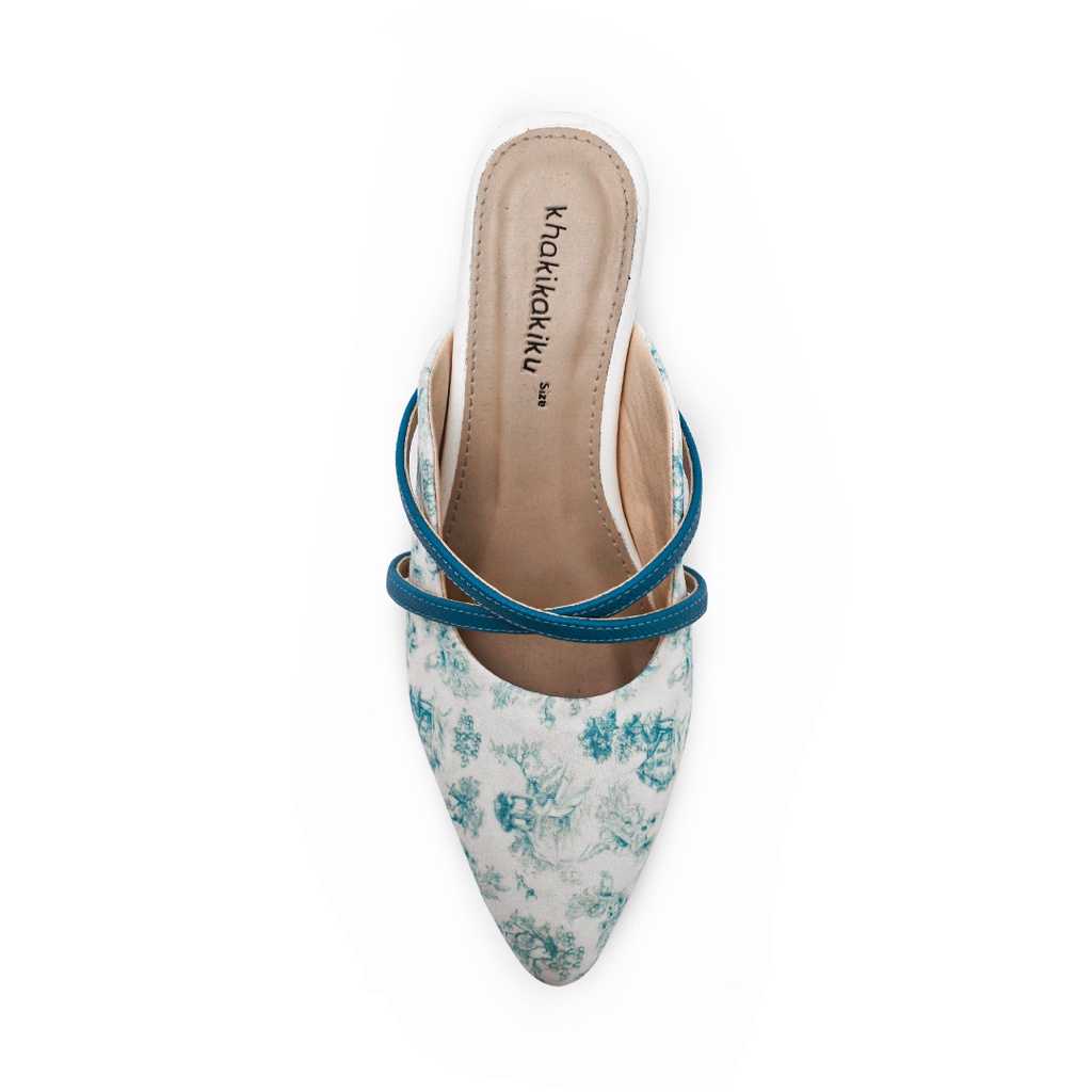 KHAKIKAKIKU  Yumi Classical Teal Heels