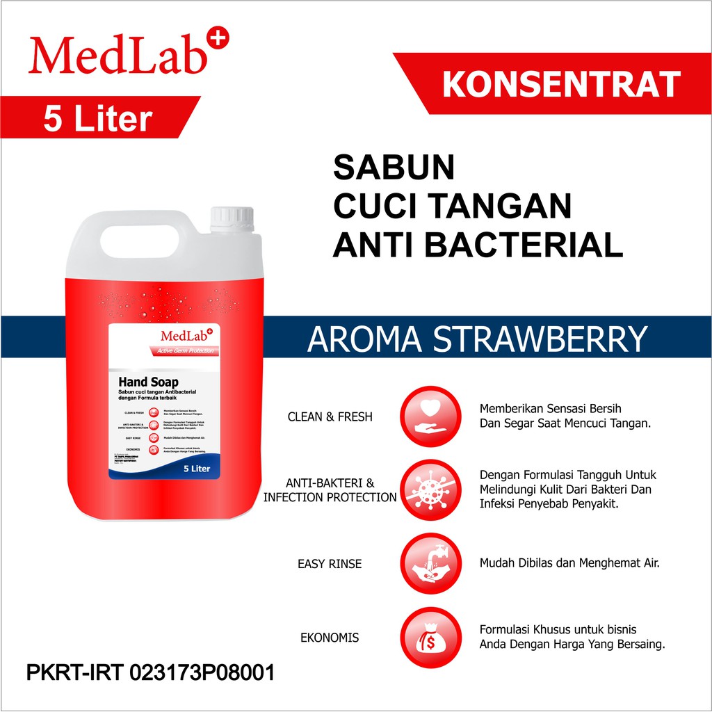 Hand Soap Sabun Cuci Tangan Medlab Konsentrat 5 Liter