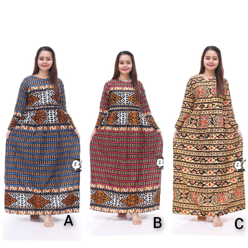 BAJU GAMIS BATIK WANITA - GAMIS BATIK JUMBO - GAMIS BATIK ALLSIZE - GAMIS SYARI - BATIK GAMIS
