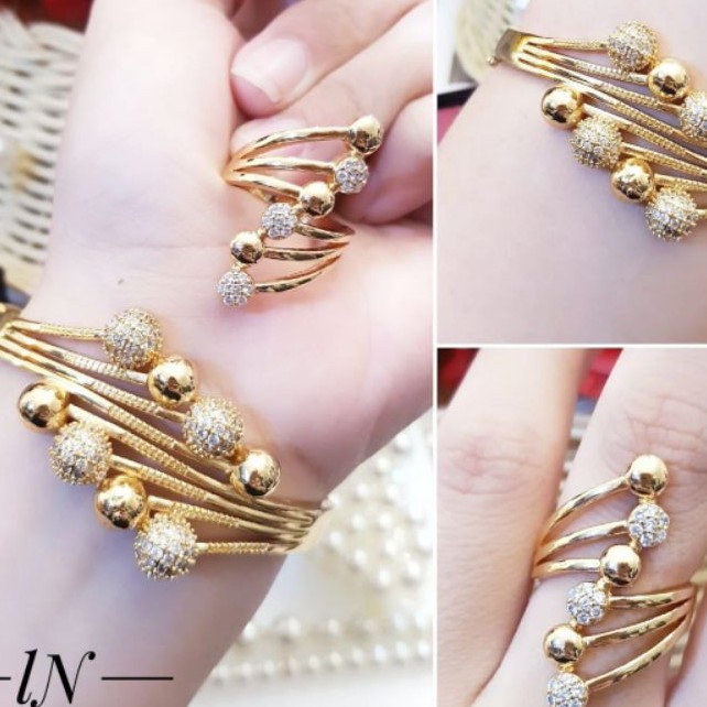 Xuping Set Perhiasan Gelang dan Cincin Wanita 299B