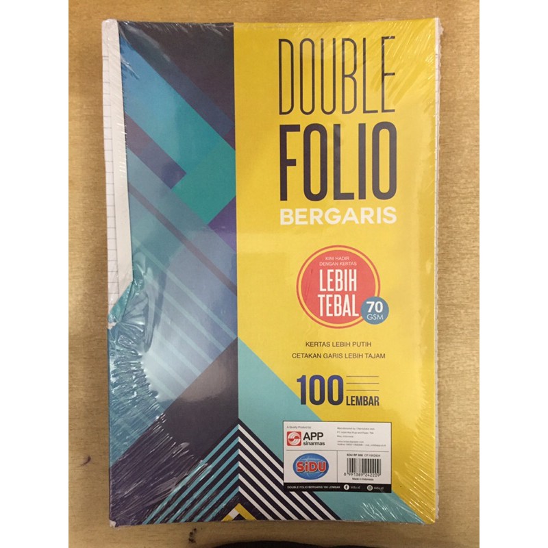 

Kertas double folio 100 sinar dunia