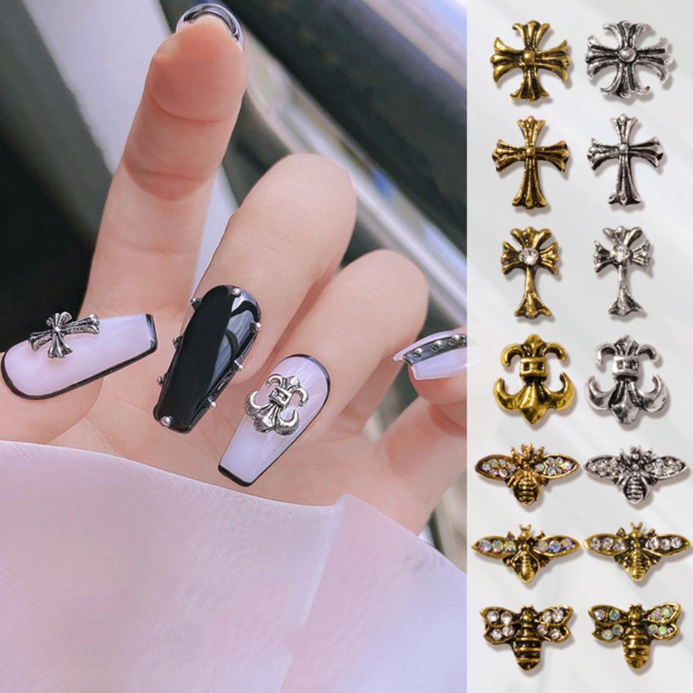 AUGUSTINA Augustina 3D Nail Art Dekorasi Fashion Menawan Paku Keling Perhiasan DIY Nail Art Ornamen