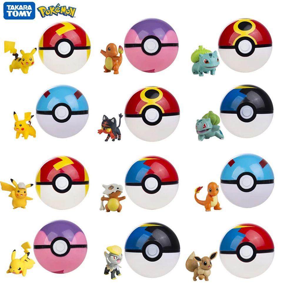 Lanfy Mainan Action Figure Pokemon Pikachu Elf Ball Squirtle Charmander Vulpix Untuk Anak