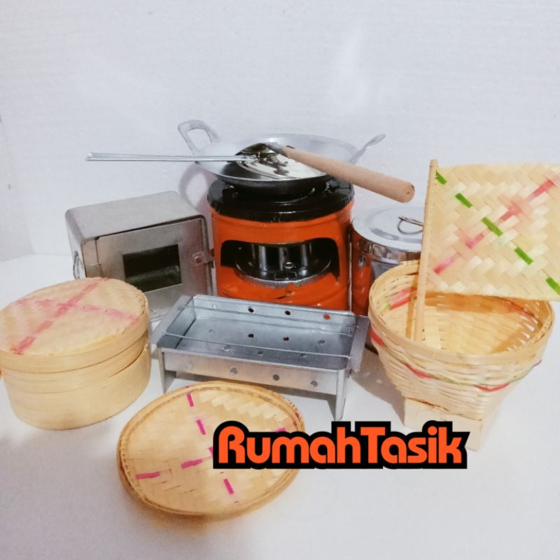 Rumah Tasik Set Kompor Mini Mainan Masak Masakan Anak Paket Anak Hebat