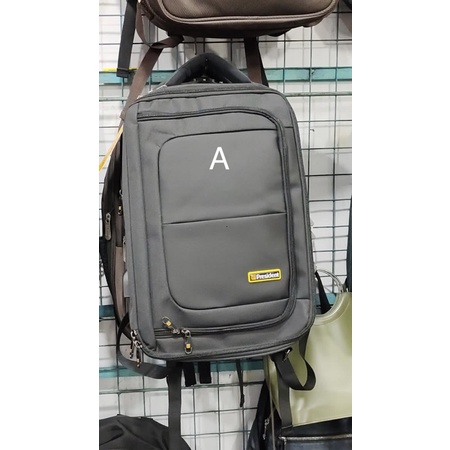 Tas Ransel president bahan kain kanvas USB PORT ORI - backpack