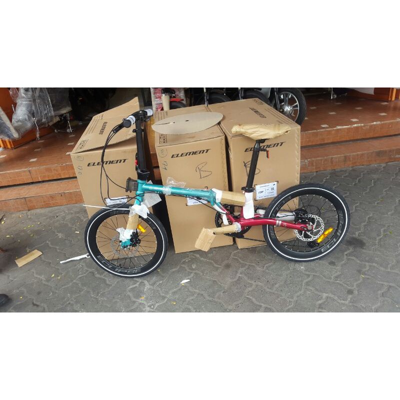 sepeda lipat 20 inch element clip chromoly 8speed