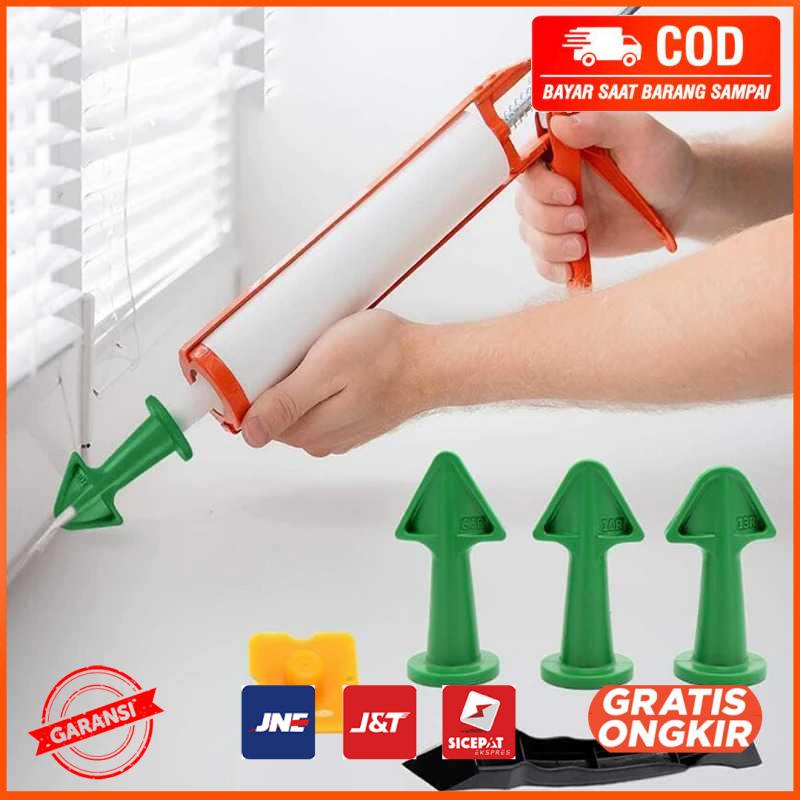 Set Nozzle Kepala Lem Ubin Caulking Finisher HG2598