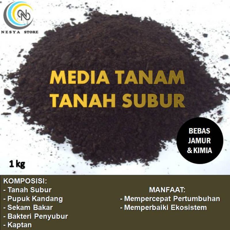 Media Tanam Tanah Subur Kompos 1kg Untuk Semua Tanaman