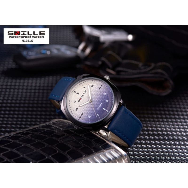 Snille Original MA - 13  Jam Tangan Pria &amp; WANITA Analog. Kode 1021 G | Tahan Air ( GRATIS 1 PCS JAM TANAGN )