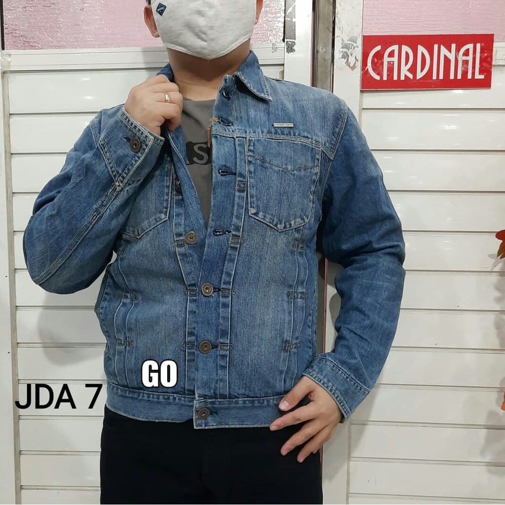 gof JDA CARDINAL JAKET JEANS Cowok Jaket Cowok Denim Bagus Jaket Pria Kancing