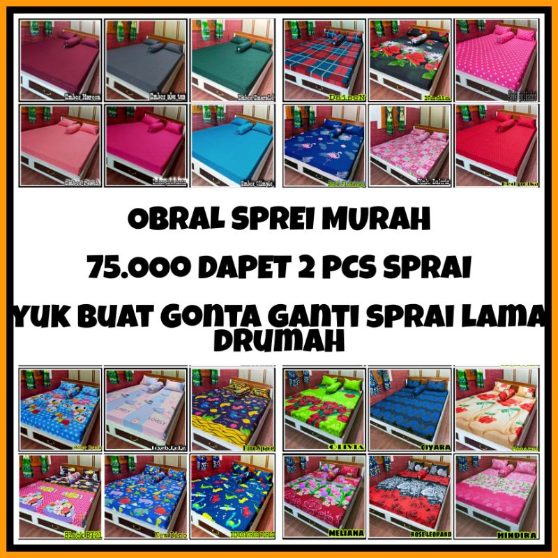 Promo Cuci Gudang DAPET2 pcs Stok Limit SEPRAI MOTIF KARTUN MOTIF HELLO KITTY DORAEMON BUNGA ABSTRAK SPREI HOMEMADE SEPRAI MURAH MOTIF KARAKTER