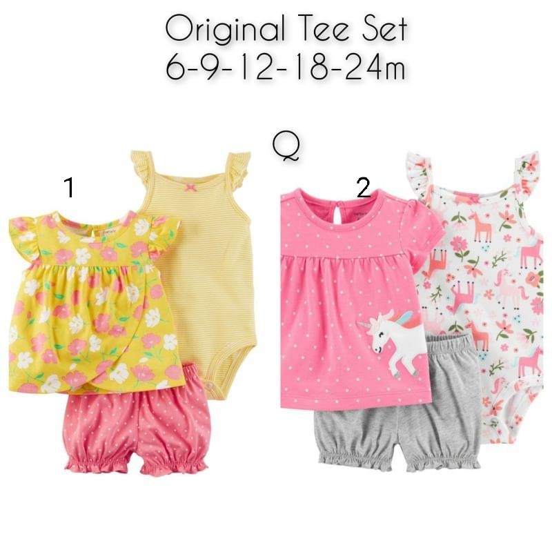 Set baju 3in1/ baju bayi import/ Set jumper bayi/ setelan baju bayi