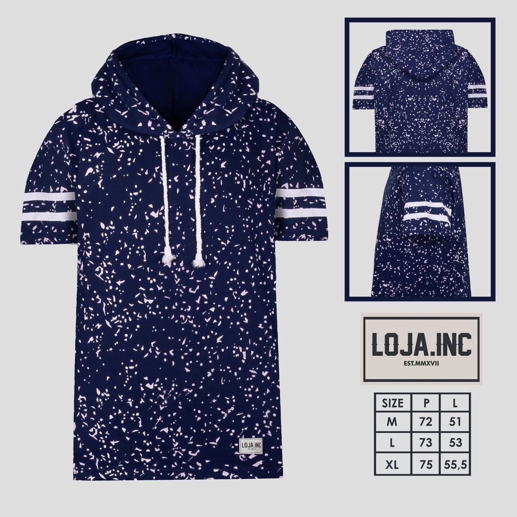 Baju Kaos Pria - Baju Hoodie - Kaos Hoodie Original Loja Inc - Kaos Loja - Motif 06 - Navy