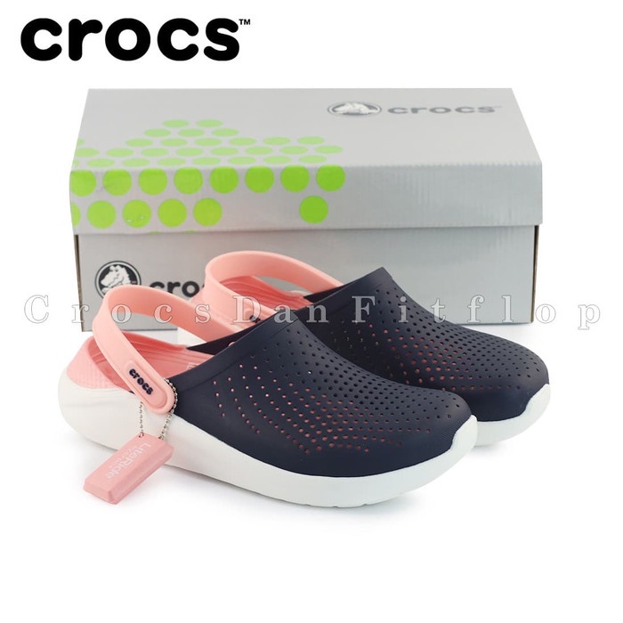 Crocs [Original] Literide Clog Sepatu Sandal Pria dan Wanita - Navy - 37