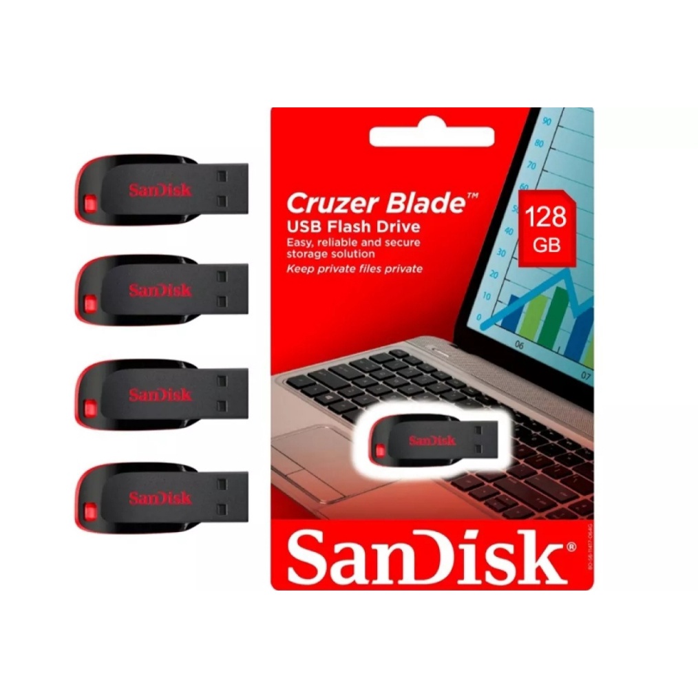 SanDisk Cruzer Blade USB 2.0 Flash Drive 128GB